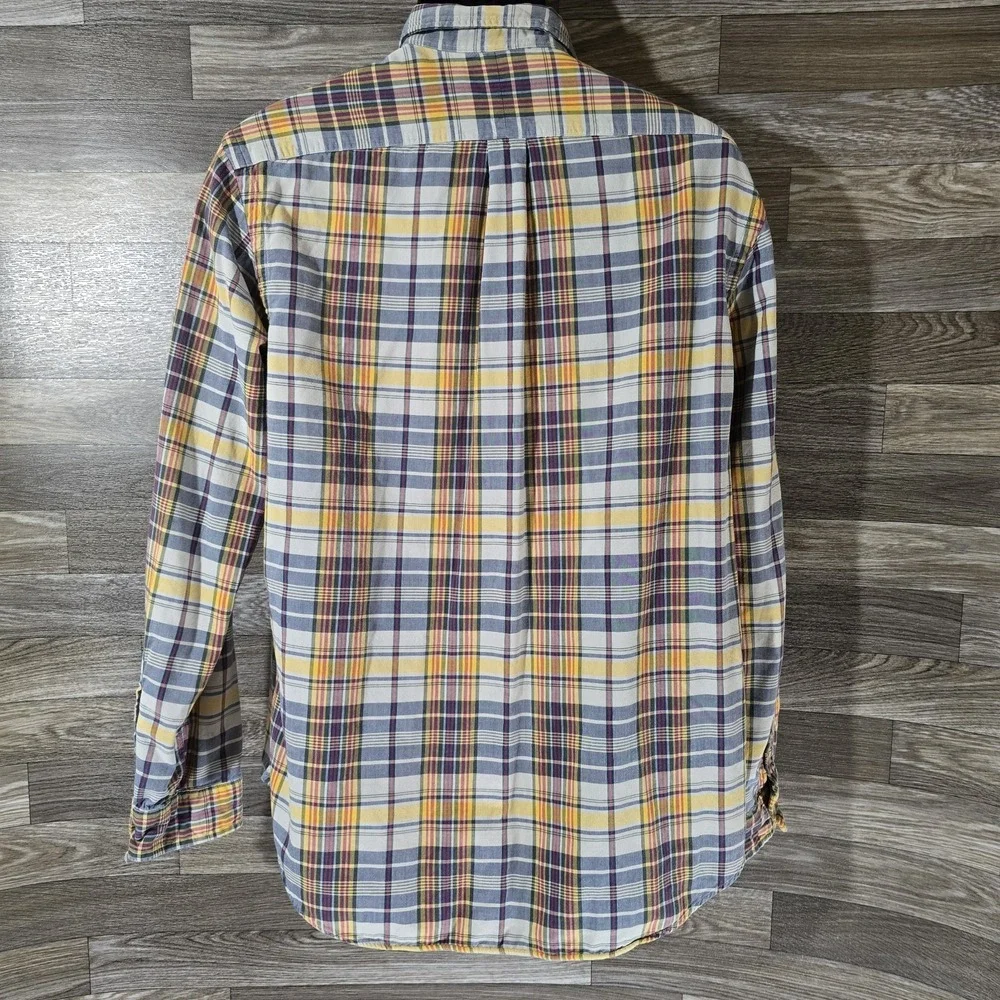 Ralph Lauren Men's Plaid Button Down Shirt LG Yellow Blue‎ Purple Casual
